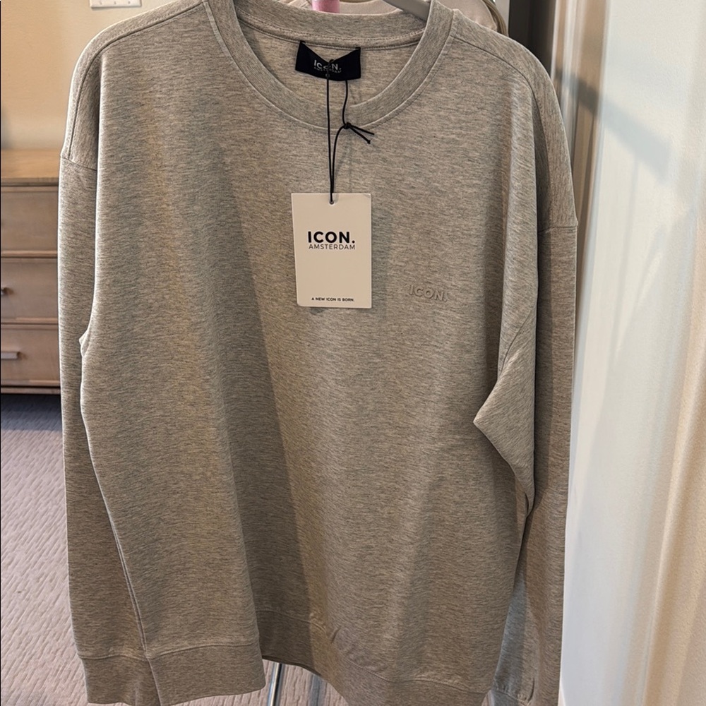 ICON Gray Crewneck Sweater